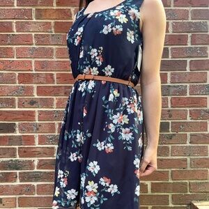 NEW with tags, By&By Dress Size XS, blue floral design